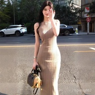 [Fart Shop]~Warm Run Ruyu~Slim-Fit Hip-Packed Long Skirt Pure Desire Texture Narrow-Waisted Dress Fe