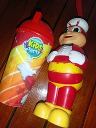 JOLLIBEE TOYS VINTAGE PRELOVED JOLLIBEE SET- 2PCS THUMBLER