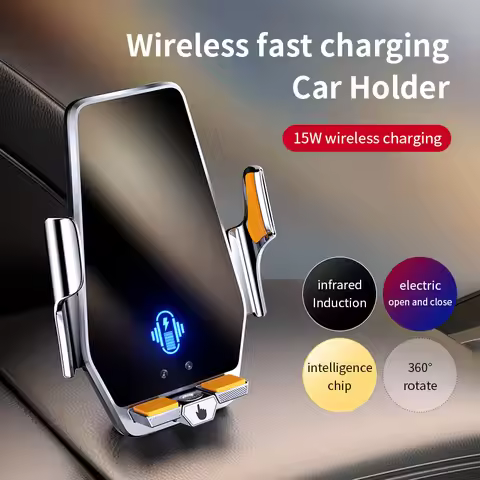 Car Phone Holder Vent 15W Wireless Charging 66W Magnetic Car Phone charger cradle Infrared Induction