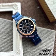 [Original] Balmer 8159G BRG-5 Chronograph Sapphire Men's Watch with Blue Dial Blue Stainless Steel | Official Warranty