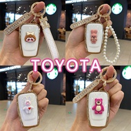 Toyota Corolla Altis Key Cover Cute Camry key case Cross key Casing RAV 4 keychain Accessories 2019-