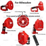 Portable Camping Fan with 3W LED Light USB Rechargeable 3 Speed Adjustable Angle For Milwaukee For M
