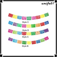 [Umifa] Mexican Party Banner with Mexican Party Bunting Large Banner Carnival Paper Cut Flag Banner 