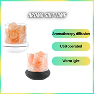 Aroma lamps Natural Himalayan Salt Lamp USB Pink Salt Rocks Lamp Multi-Color Romantic Night Light for Original Birthday Gifts
