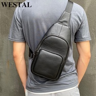 WESTAL Chest Sling Bag Men Men's Shoulder Bag Black Crossbody Bags for Men Sling Messseger Bag Designer Travel Daily Pack 20202