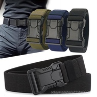 New Quick Release Pluggable Buckle Men Belt Breathable Elastic Outdoors Belts For Men Elastic Pants 