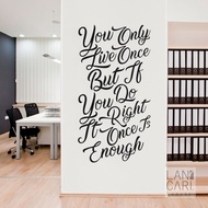 Motivational Cutting Sticker Quotes You Do it Right Wall Glass Sticker