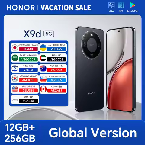 HONOR X9d 12GB+256GB Global Version 5G Smartphone 6.79'' 120Hz AMOLED Screen 108MP AI Main Camera 83