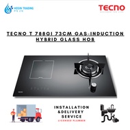 TECNO T 788GI 73CM GAS-INDUCTION HYBRID GLASS HOB + 1 YEAR WARRANTY