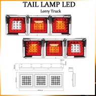 1Pair Truck LED Tail Lamp 24V Rear Stop Signal Ligh Auto Lori Aksesori 1Set Tail Light Lampu Belakan