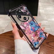 Honor X9d X9c Smart X9a X9b X9 5G Clear Lilo Stitch Love Angel Case Air Bag Shockproof Cover