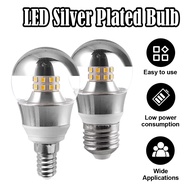 LED Mirror Bulb E27 E14 Half Silver Filament 5W 7W 9W LED Bulb 4000k Glass Energy/Saving Lamp Replac