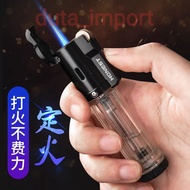 Honest single jet flame lighter, transparent tube, refillable gas/Honest single jet lighter