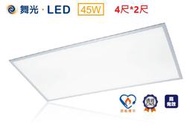 【舞光】新款高光效4尺*2尺LED平板燈/面板燈45W，1W=145m/W，節能標章認證，輕鋼架燈具，另有4尺*1尺