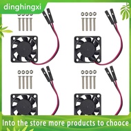 【dinghingxi2】4PCS Brushless CPU Cooling Fan Heatsink Cooler Radiator 3.3V 5V for Raspberry Pi4 Pi3 B