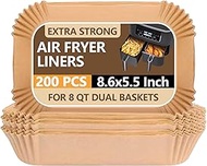 UBeesize Air Fryer Paper Liners Disposable For Ninja, 200 PCS Non Stick Parchment Paper For Ninja DZ