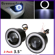 Greenwind Jettingbuy 1x3.5 Đèn LED Angel EYES Đèn Sương Mù Xe SUV Phổ Trắng Lái Xe Đèn Pha 12V