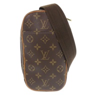 二手路易威登 Pochette Ganjou Monogram M51870ブラウン斜背包/腰包 LV 0484