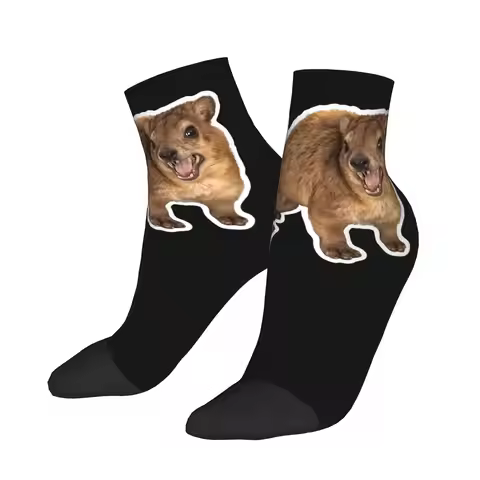 Awawa Angry Screaming Rock Hyrax Socks Harajuku High Quality Stockings All Season Socks Accessories 
