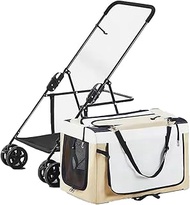 Detachable Pet Stroller 3-in-1 Multifunction Dog Cat Jogger Stroller for Medium Small Dogs Cats Fold