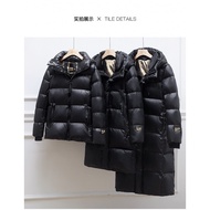 KY-D White Duck down Jacket Women's Black Gold Series2023Winter New Korean Style down Jacket Black down Feather Trendy C