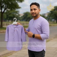 New Arrival 2026 Kurta Jalur Teluk Belanga 3 Suku Kanak Kanak 1Y-12Y I Cutting Teluk Belanga lengan 