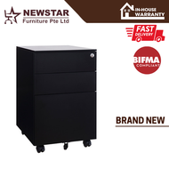 Newstar Mobile Lock Metal Pedestal 3 Drawer Steel - Newstar Furniture