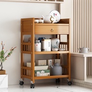 【BIG SALE】Movable Storage Cabinet with Wheels Trolley Rack Storage Side Cabinet Mahjong table Tea Table Corner Table Side Cabinet Storage Rack Kitchen Rack ZLX