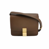 Celine Classic Box豆腐包小號牛皮純色按壓式鎖扣單肩包