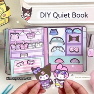 DIY Quiet Book Montessori Toys for Girls 3-6 Years KUROMI Melody DIY Educational Puzzle Sticker Book Busy Book for Kids Halloween Christmas Themed Toys