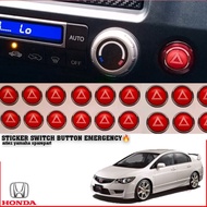 LOGO STICKER SWITCH BUTTON EMERGENCY / STICKER LOGO SUIS DOUBLE SIGNAL HONDA CIVIC FD/ ACCESSORIES H