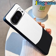 Jingsanc Ốp cho Google Pixel 9 Pro XL Ốp điện thoại bằng da sang trọng Ốp lưng đơn giản chống sốc bả