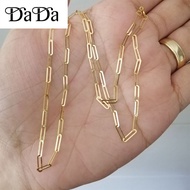 [Totoong Gold] COD 916 gold pawnable legit love set heart-shaped earring necklace 2 pieces jewelry paper clip set