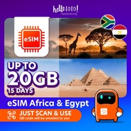Hello1010 eSIM Africa and Egypt (10GB/20GB) - NEW