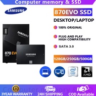 【3 year warranty】Samsung 870 Evo SSD SATA III 128GB 250GB 500GB V-Nand Internal AMD SSD Ultra Fast S