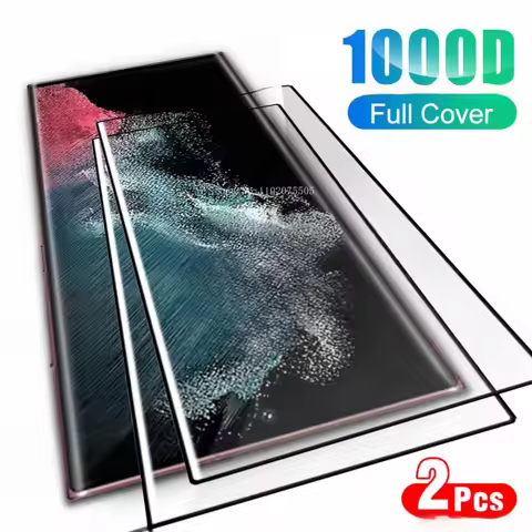 2Pcs For Samsung Galaxy S22 S23 Ultra Full Curved Cover Tempered Glass Screen Protector Samsang S 22