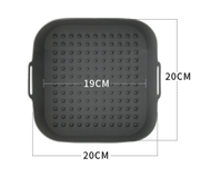 Air Fryer Silicone Pot Thick Reusable Silicone Square Air Fryer Liners Replacement of Parchment Line
