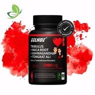 Tribulus terrestris, maca root, ashwagandha, dan tongkat ali, formula 4-in-1 untuk meningkatkan vita