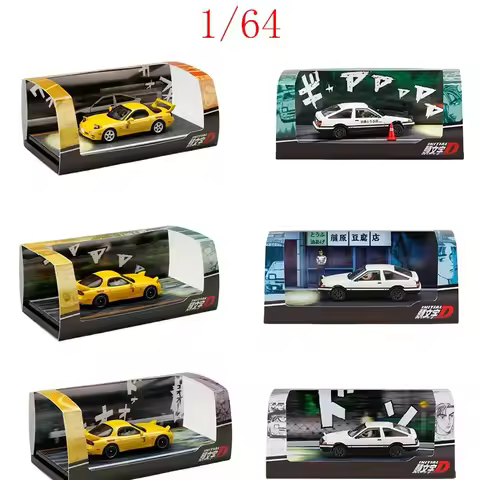 Hobby Japan HJ Diecast 1/64 Scale ‌Initial D‌ Mazda RX-7 (FD3S)‌ Toyota Sprinter AE86 Alloy Car Mode