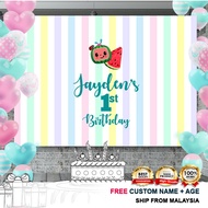 Birthday Banner / Birthday Backdrop / Hari Jadi - Cocomelon