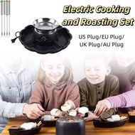 NEEDWAY Smores Kit, Heated Bowl Electric Electric S'mores Maker, Trays 2 In 1 Tabletop Flameless 2 I