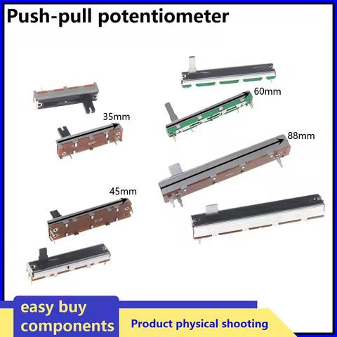 Potentiometer 75mm 35mm 45mm 60mm 128mm A20K A50K Straight Slide A103 B103 A203 A503 Double Fader A1