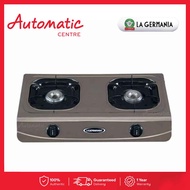 La Germania G650 INOX 2 Burner Gas Stove with Cast iron 2 burner and Stainless steel worktop