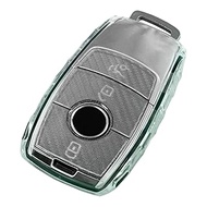TANGSEN Key Fob Case TPU Cover Compatible with Mercedes Benz C E S Class E300 E400 E43 W213, Transp