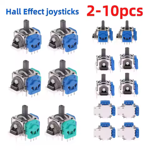 2-10PCS Hall Effect Joystick Replacement 3D Analog Joystick for PS5 PS4 Xbox Series One S/X Controll