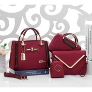 SG1133 syafniegalery eldora okina 4in1 handbag Tasimpor tasbatam originalbrand work bag party pouch