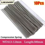 LAKAMIRY 10Pcs Long Coil Spring, Y-type 0.3 0.4 0.5 0.6 0.7 0.8 1mm Compression Spring,  65Mn Spring