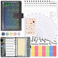 ALANFY Binder Budget Stationery School Supplies A6 Size 6 Hole Cash Envelopes Binder Pockets Cash Bo