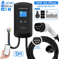 EV Charger 7.6KW 22KW 32A Type 2 Wall Charger EV Wallmounted Charging Station App Wallbox 11KW 16AEV