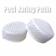 PECI KOPYAH JARING PUTIH PRIA TERLARIS / PECI JARING ALDAN TERLARIS / PECI JARING PUTIH / PECI KOPIA